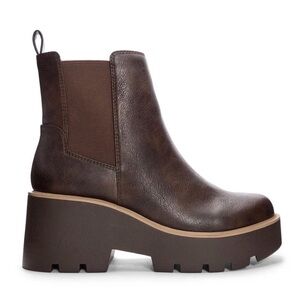 Dirty Laundry Brown Platform Chelsea Ankle Boot